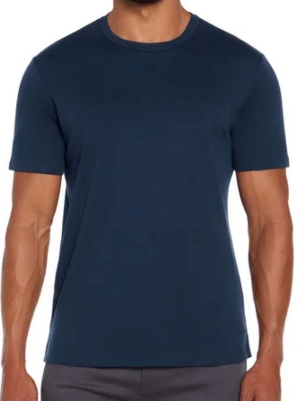 XXL BANANA REPUBLIC LUXE TOUCH MEN'S PERFORMANCE TEE COTTON MEN TEES BLUE
